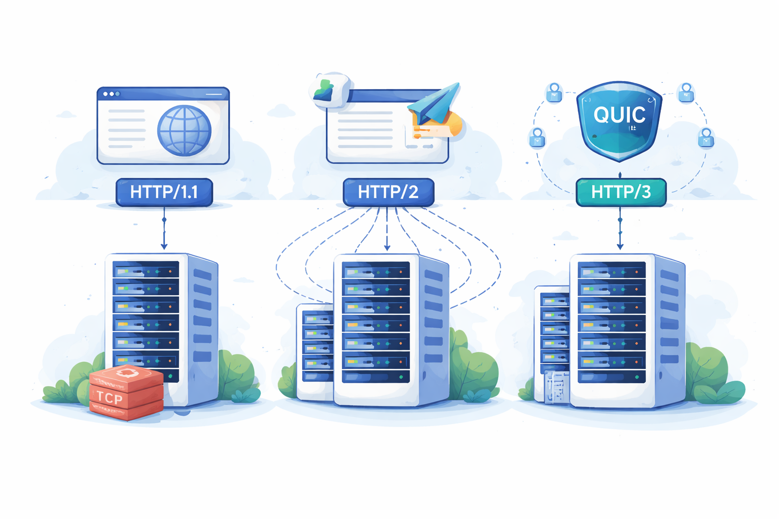 HTTP 1.1 vs HTTP 2 vs HTTP 3